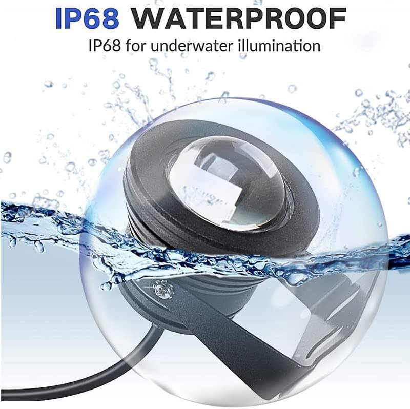 Factory direct sales led pool light, 24-key remote control color-changing underwater light, 10W RGB outdoor underwater 10W seven-color light details Picture