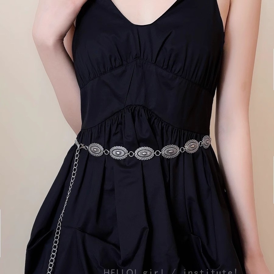 Bohemian metal butterfly ethnic style retro waist chain women's accessory dress with a y2k thin waist belt details Picture