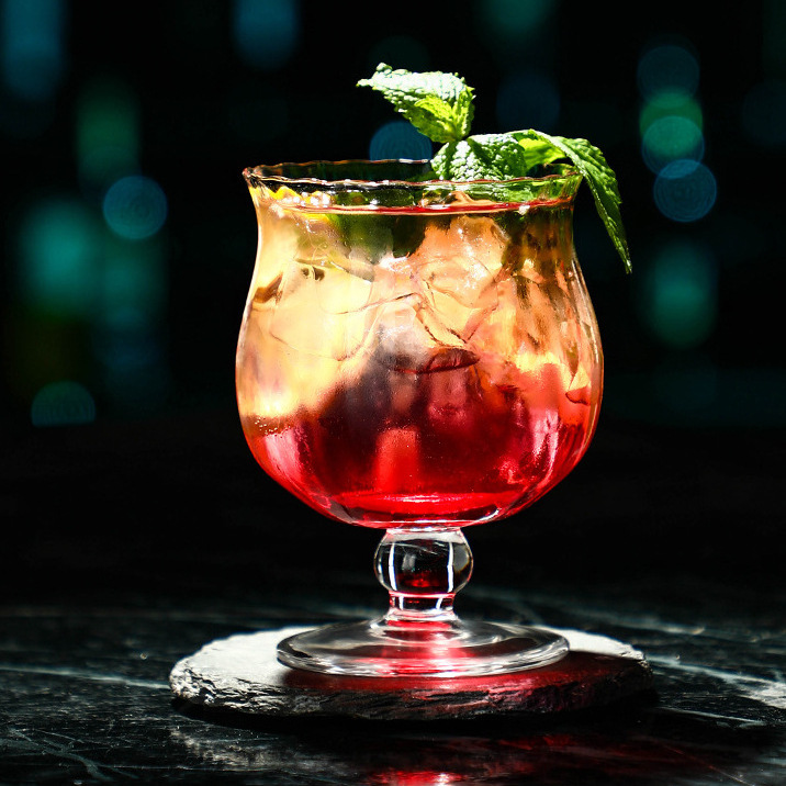 Ins-style transparent tall glass, champagne and red wine glass, juice glass, grand Du glass, high-appearance-level glass Specification drawing