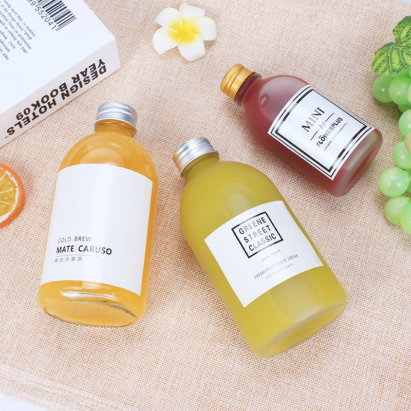 Nordic sparkling wine bottles, white spirit glass round packaging glass cups, beverage bottles, milk tea shop fruit wine bottles can be made details Picture