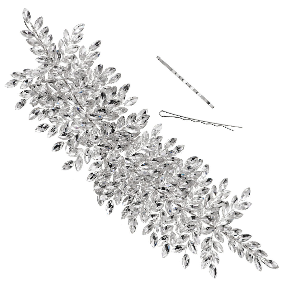Cross-border bride hair band, exaggerated wedding performance, catwalk, crystal headwear, luxurious, super sparkling water diamond, heavy craftsmanship, handcrafted hair band Item Picture