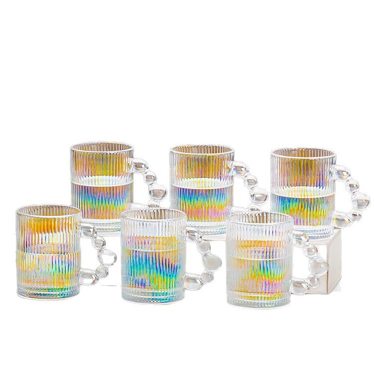 New glass cup, green tea cup, tea-making cup with handle, heat-resistant office drinking water, anti-scald handle cup Item Picture