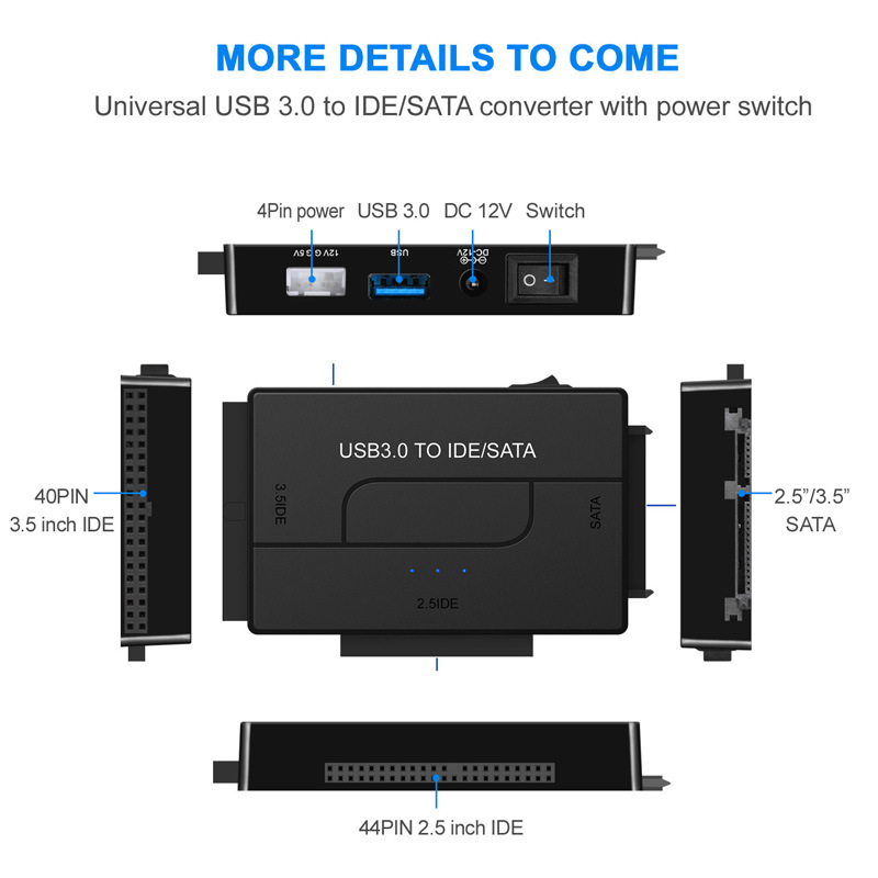 USB3.0 to SATA/IDE Easy Drive cable converter 2.5/3.5 hard disk multi-interface driver adapter details Picture
