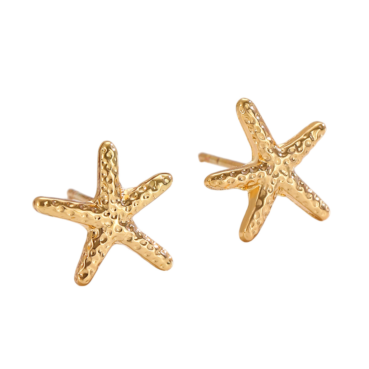 Amazon Starfish stud earrings are fashionable and stylish, with exaggerated star earrings for a personalized vacation on the beach. They are simple and versatile Item Picture