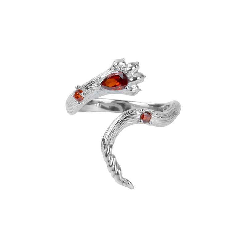 Red zircon ring, sweet and cool, ins trendy, adjustable, fashionable and personalized index finger ring for girls in Gryffindor Lion House Application Scenario