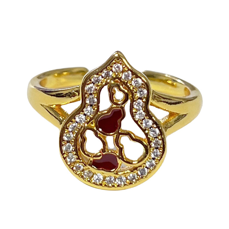 The 2025 new retro Ankela red collection ring is a bestseller. It features a niche design for women with a light luxury and high-end feel Item Picture