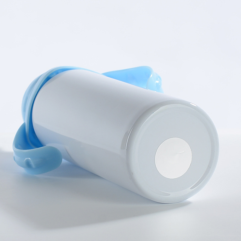 Wholesale of heat transfer printed straight straw baby bottles, double-ear suction cups, and stainless steel insulated baby bottles exclusively for foreign trade Item Picture