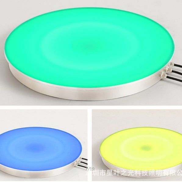 LED circular sensor music interactive floor tile light, popular stage, colorful running sensor foot-stepping interactive sensor floor details Picture