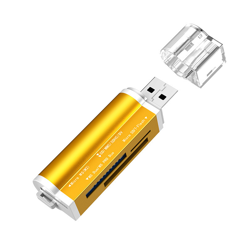 Mobile phone and computer multi-functional high-speed card reader, SD car MS memory TF card, camera memory card reader, mini Item Picture