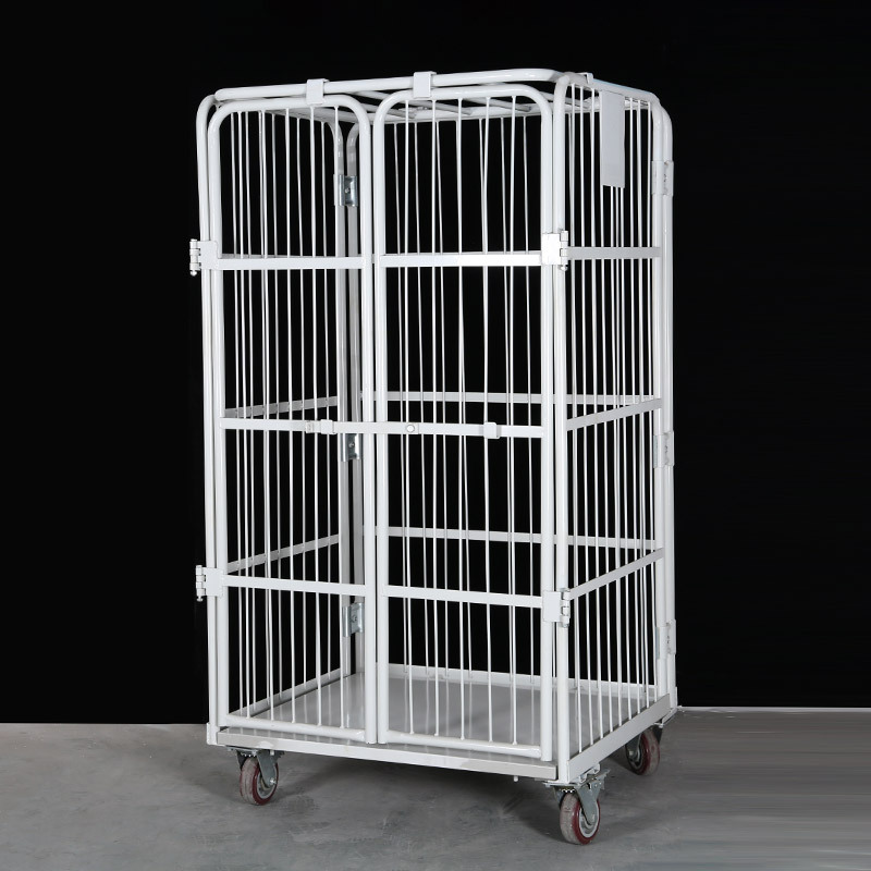 Folding logistics trolley, steel bar warehouse mobile disassembly and assembly express sorting frame cage turnover trolley, warehouse trolley cage trolley Specification drawing