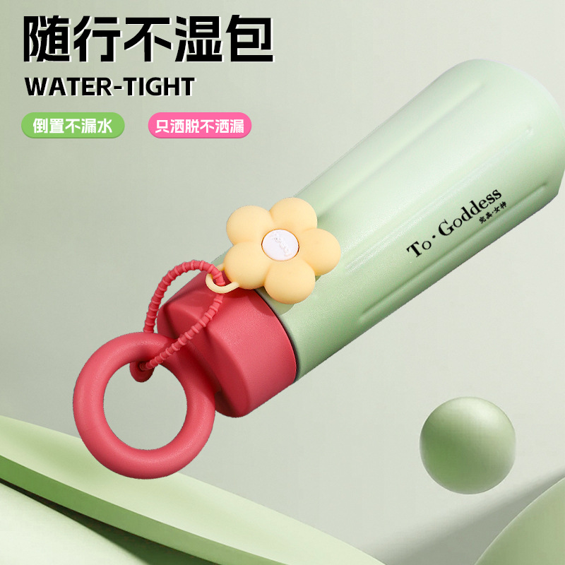 New 316 stainless steel insulated cup, high appearance level, creative petal water cup, cute and portable, sporty handle goddess cup details Picture