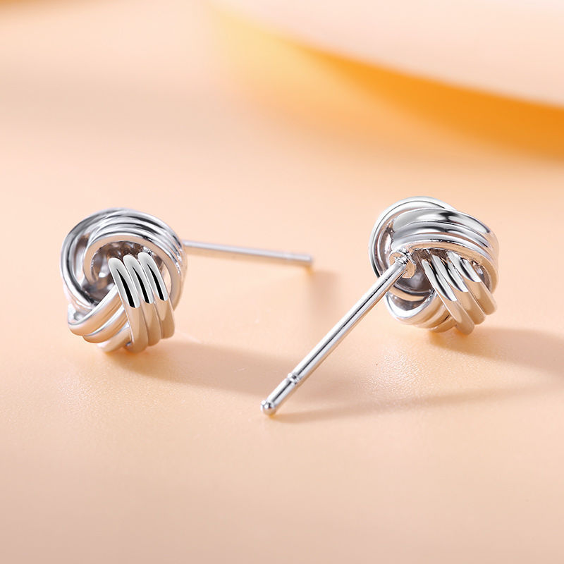 Wholesale of 2025 new style simple and classic, elegant and high-end, personalized twisted earrings, twisted stud earrings, student accessories Application Scenario
