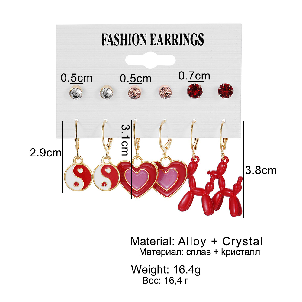 Wholesale of cross-border acrylic butterfly earrings from Europe and America, cute bear ear buckles, pearl stud earrings and earrings details Picture