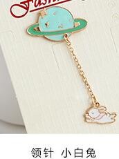 Z31 Korean version accessories: Lively and cute Mount Fuji Planet, fried egg, Maneki Neko, Cloud collar, brooch and pin details Picture