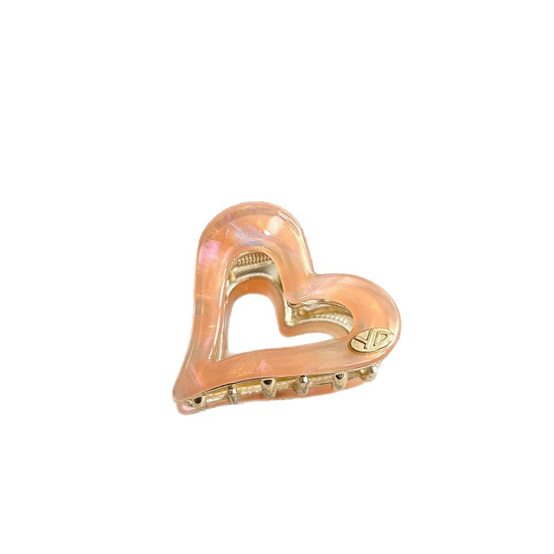YD small hair clips, acetate hair clips, heart-shaped back of the head, shark clips, half-tied hair clips, retro French style, Internet celebrity Item Picture