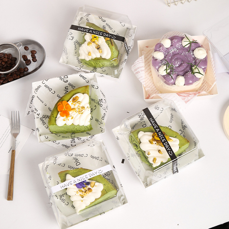 3-inch, 4-inch raised cake box, 8-inch cut box, multi-layered dessert, tiramisu, Basque cake packaging box Application Scenario