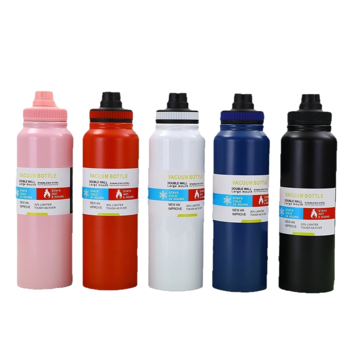 Cross-border 304 stainless steel insulated cup, outdoor portable mountaineering sports water bottle, large-capacity tea and water separation direct drinking cup Item Picture