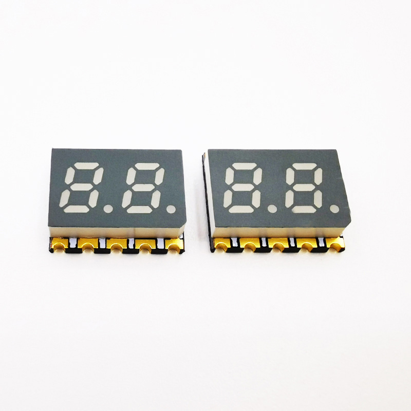 Dynamic surface mount digital tube 0.2-inch 2-digit red GS2022CR-G display tube red light high-brightness 2-digit 2021AR full figure
