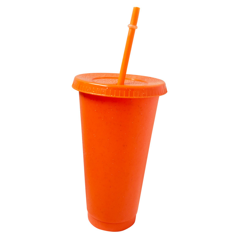 【 Processing and Customization 】 New color plastic cups, large-capacity plastic straw cups, available in multiple colors for wholesale Item Picture