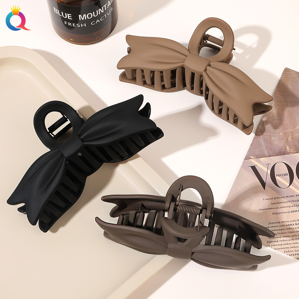 Qiyue Cross-border Bow Hairpin for Women, large, elegant updo hair clip, shark clip hair accessory wholesale Specification drawing