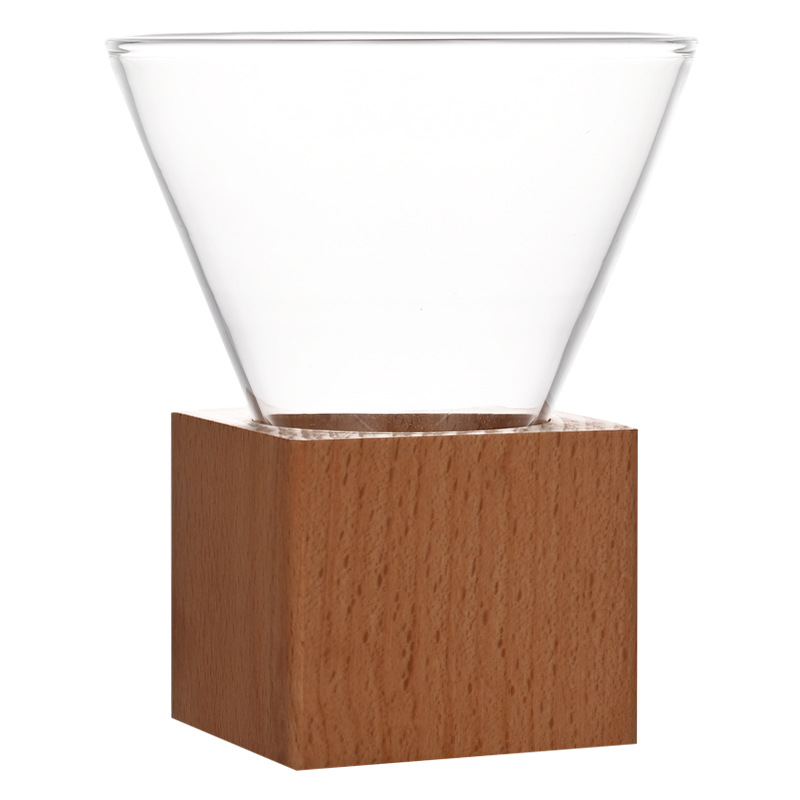 Modern and simple conical coffee cups, creative and niche glass cups, latte art cups, beverage cups Item Picture