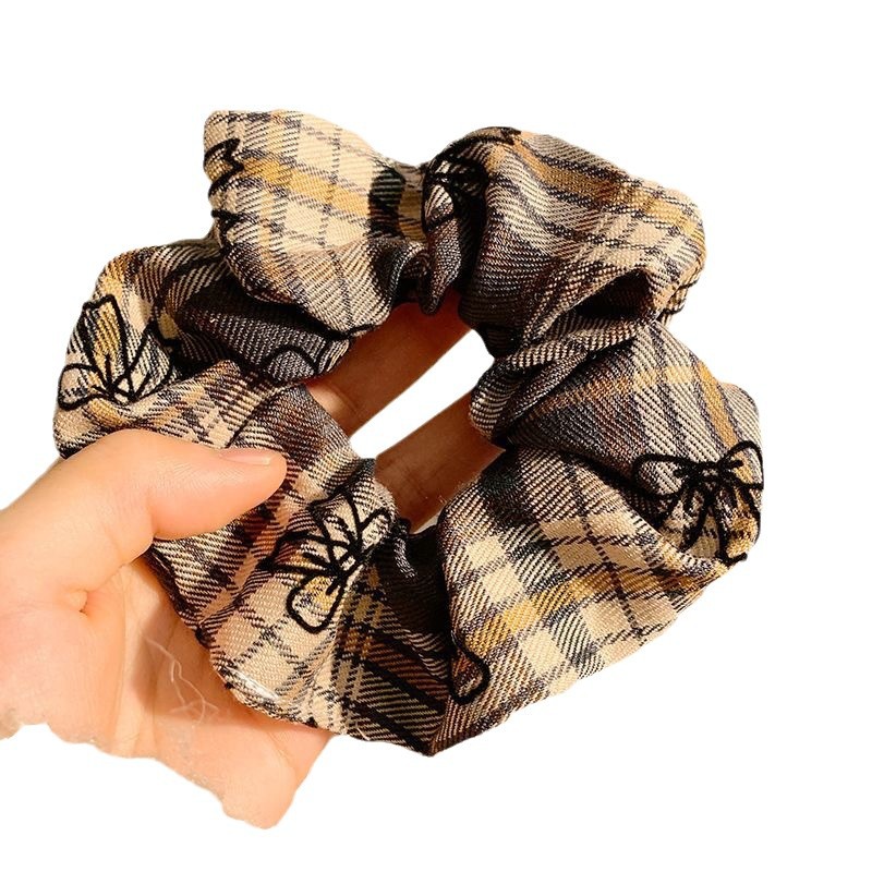 Maillard College style bow, large intestine hair band, Korean-style high-end female hair tie, ponytail bun hair accessory Item Picture