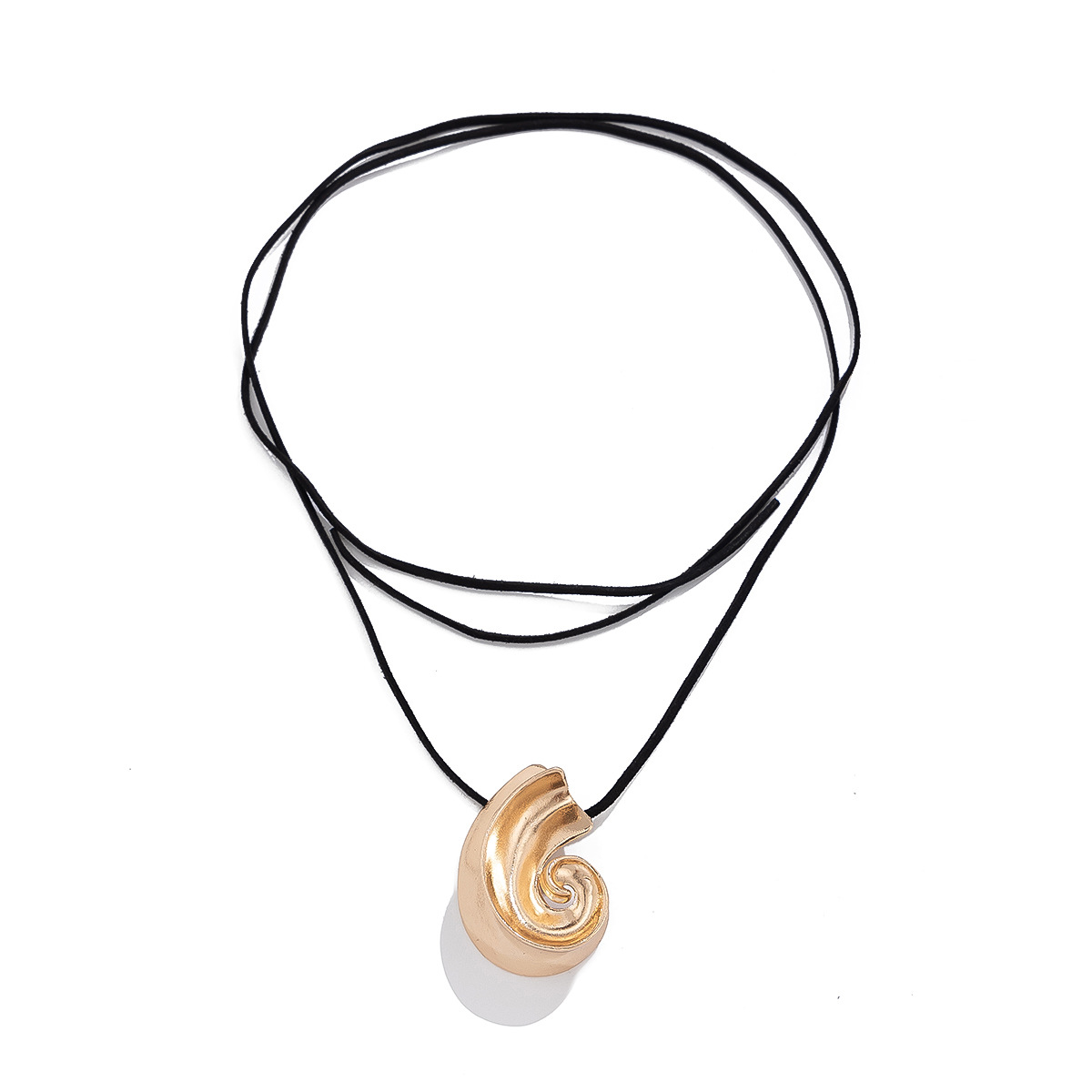 European and American cross-border ocean-style exaggerated metal threaded pendant collar necklace, punk heavy industry knot necks necklace Item Picture