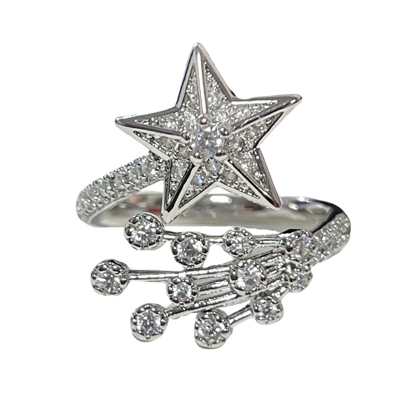 Cross-border micro-set super fairy full diamond dazzling butterfly ring, escaping princess, niche fashion, heavy industry, high-end and versatile ring Item Picture