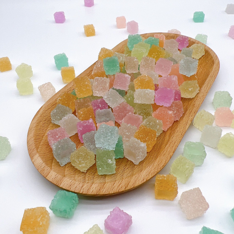 Luminous cube candy Douyin, the same style of simulated soft candy three-dimensional miniature food toy, colorful candy jewelry, DIY handmade accessories full figure