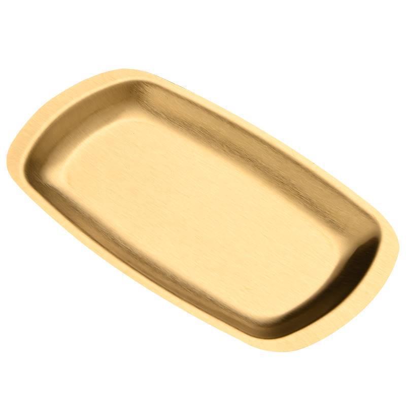 Stainless steel Korean-style rectangular plate, hot pot beef plate, barbecue plate, vegetable plate, flat bottom tray, thickened square plate, barbecue plate Item Picture