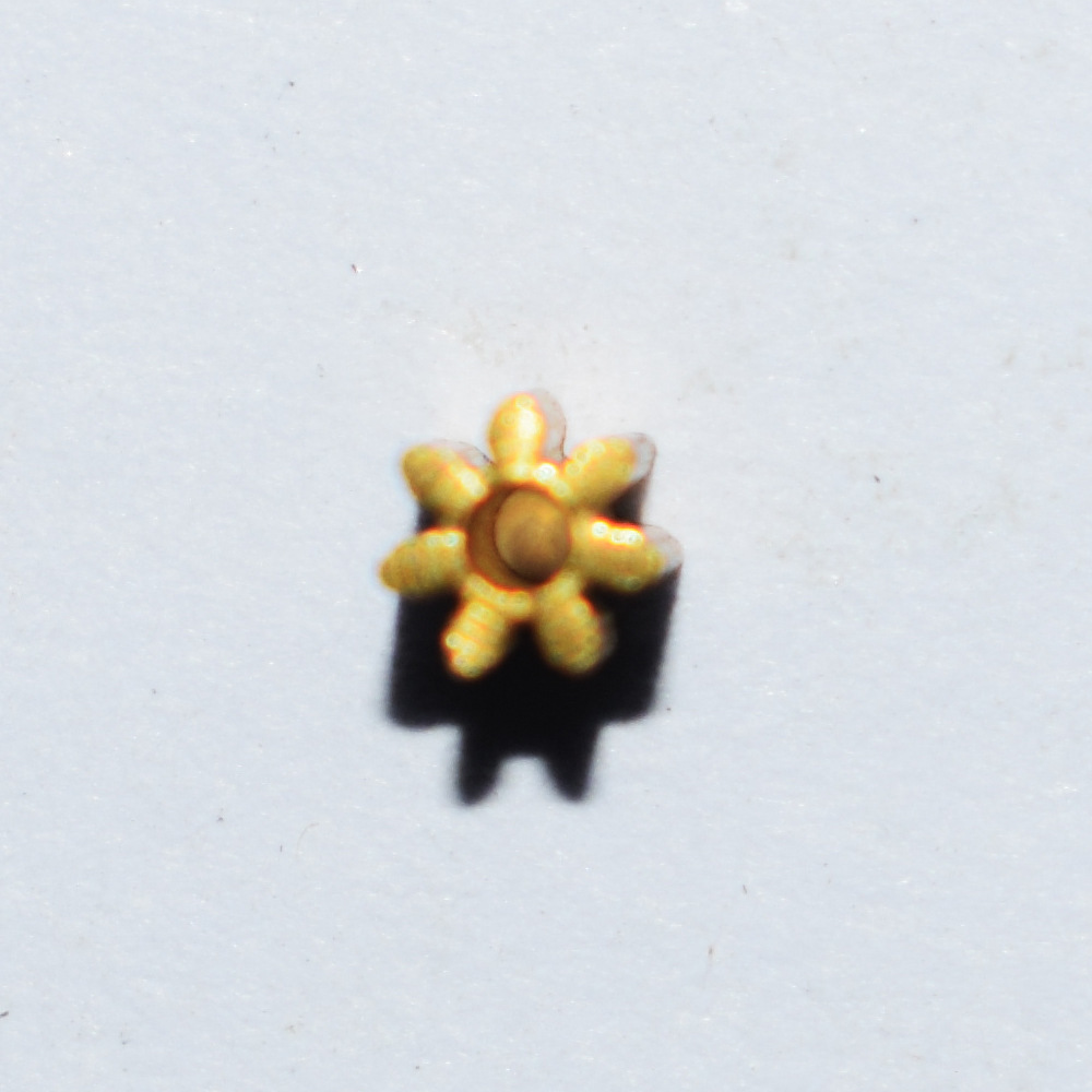 0.3-module 7-tooth copper gear hole 1mm toy accessory 7-1A mini gear set of 10 pieces Specification drawing