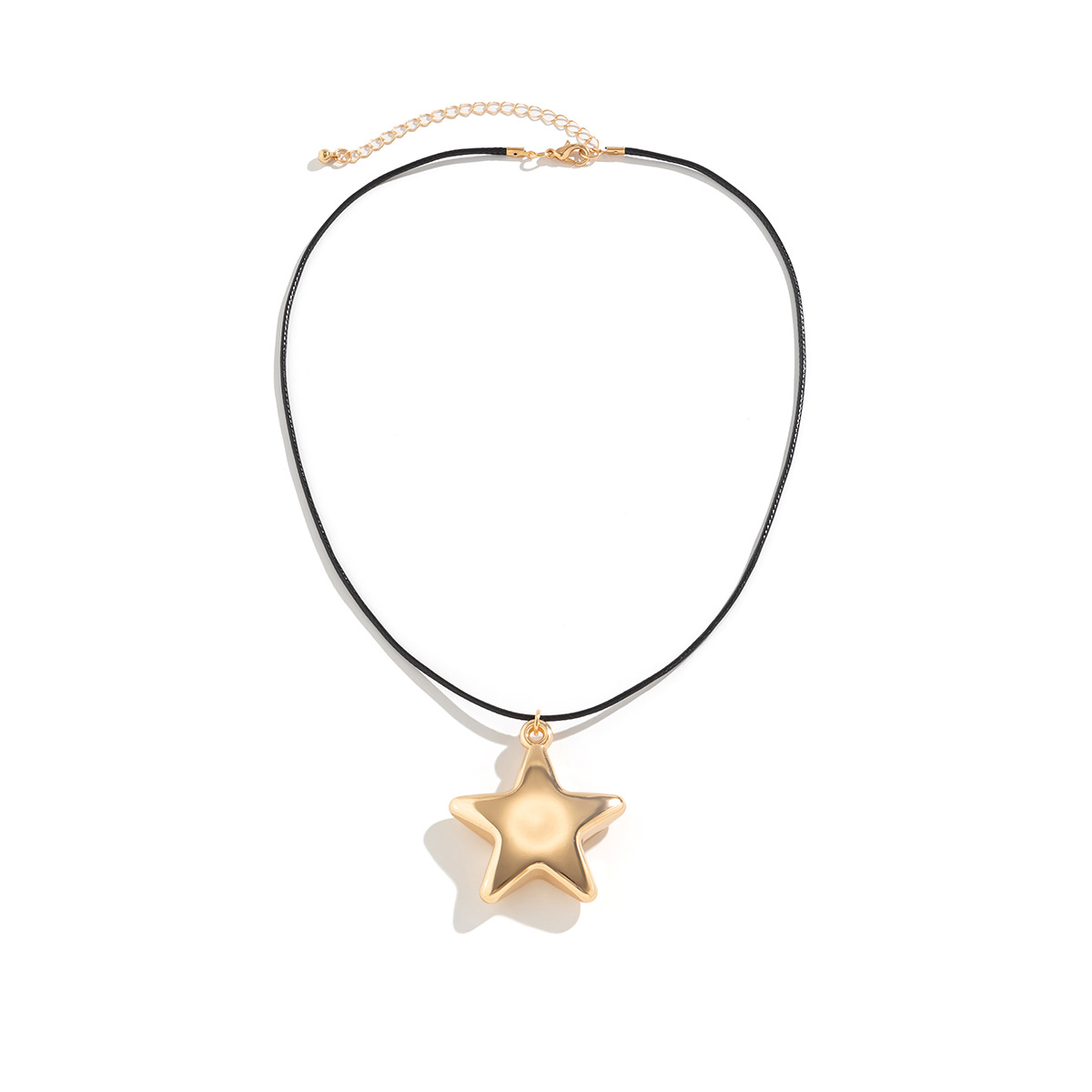 European and American cross-border jewelry, pull-up velvet choker bow starfish necklace, sweet and cool exaggerated star necklace Item Picture