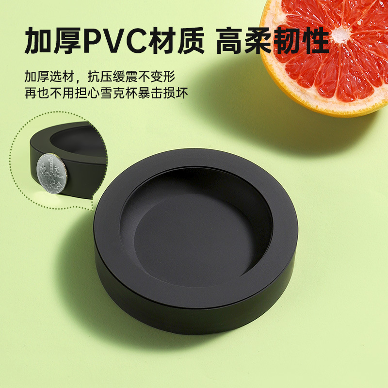 Shaker cup anti-slip mat, hand-beaten lemon tea shockproof mat, round thickened bar mat, special coaster for milk tea shops Application Scenario