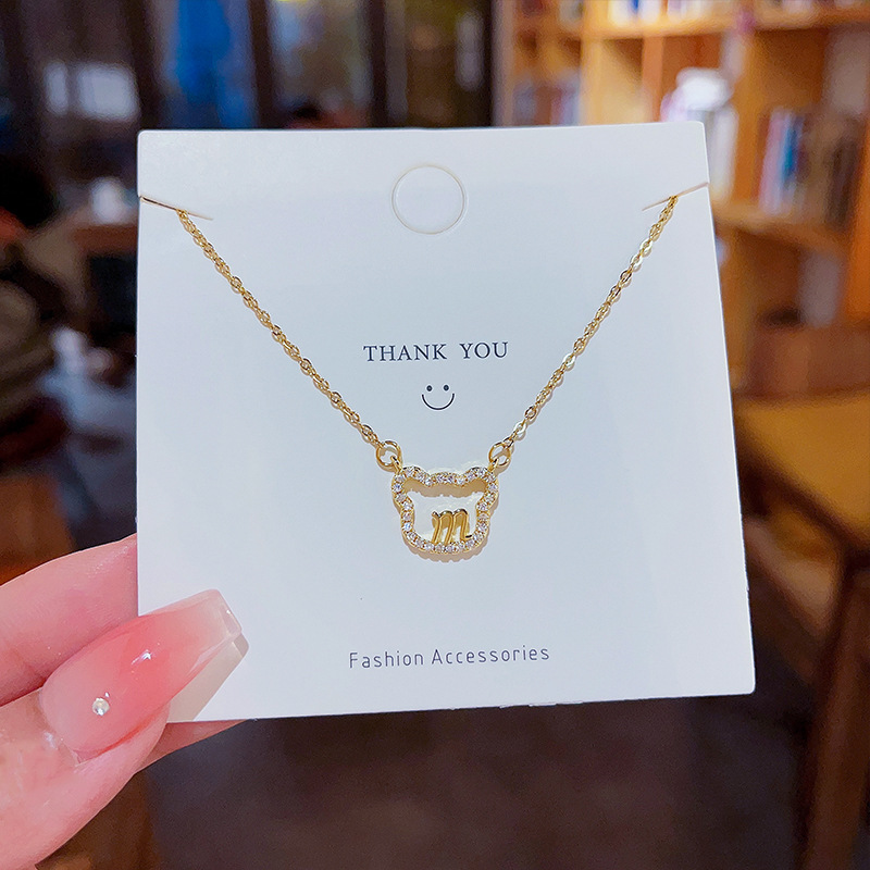 Fresh and simple cat necklace for women on Instagram, elegant and high-end, a popular accessory that is both niche and versatile. Wholesale collarbone chain Specification drawing