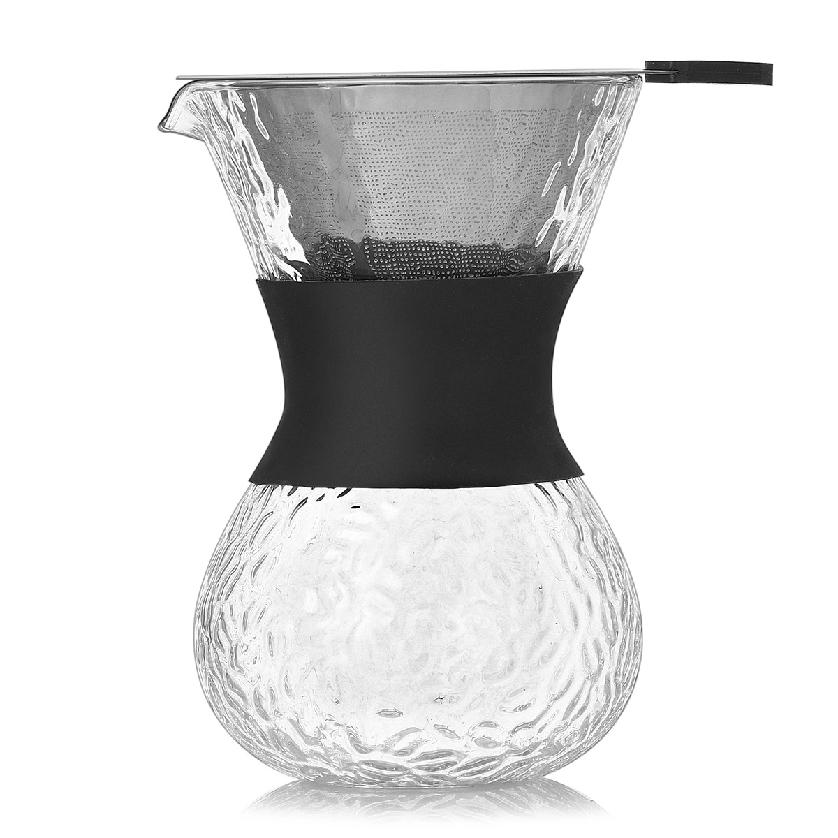 【 Customized LOGO】 Small coffee utensils, stainless steel coffee filter, leaky glass hand-brewed coffee pot set Application Scenario