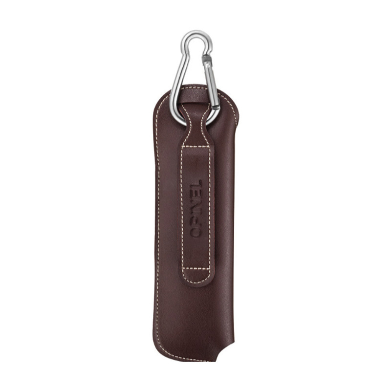 In stock: outdoor belt-wearing portable knife sheath protective case, camping tactical knife leather case accessories, dining knife storage bag Application Scenario