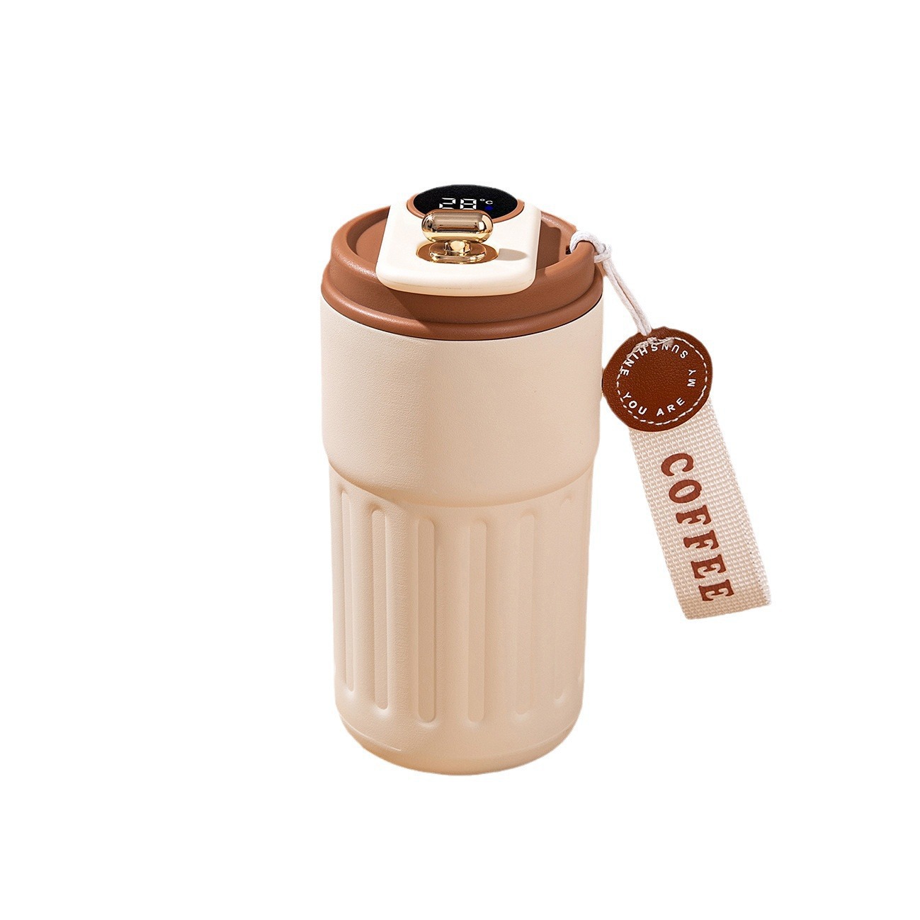 Intelligent temperature measurement large-capacity insulated cup, 316 stainless steel insulated cup, coffee cup, men's and women's water cup, high appearance level wholesale Item Picture