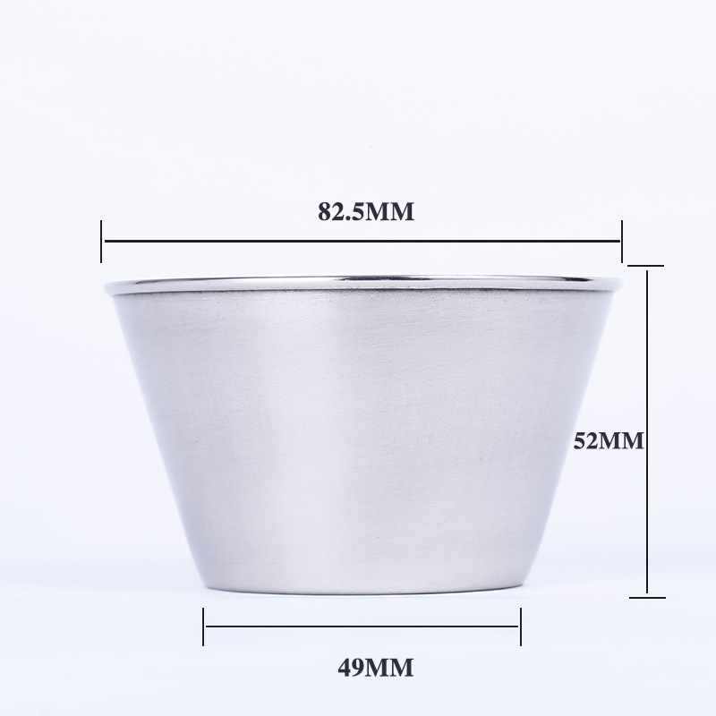 Portable cups, stainless steel wine glasses, mini beer mugs, 82.5x52x49, bar cups, inside and outside 201 in stock details Picture