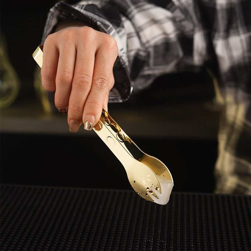 304 stainless steel ice tongs, ice clamps, thickened sugar cubes, ice cubes, multi-purpose tongs, bar counter utensils Specification drawing