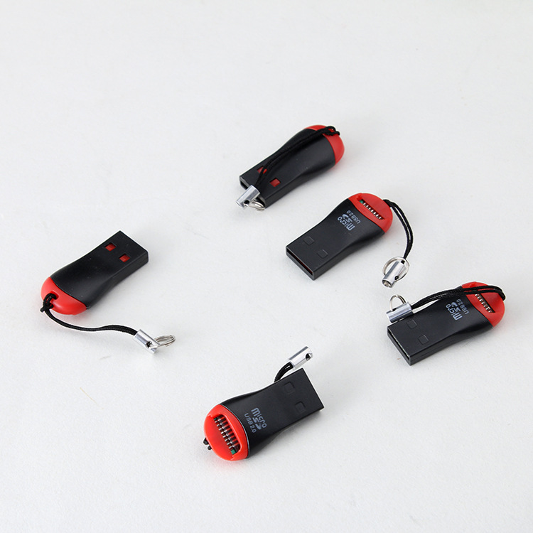 Factory direct sales of whistle card reader, lipstick mini MICRO SD high-speed version USB 2.0 TF card reader Specification drawing