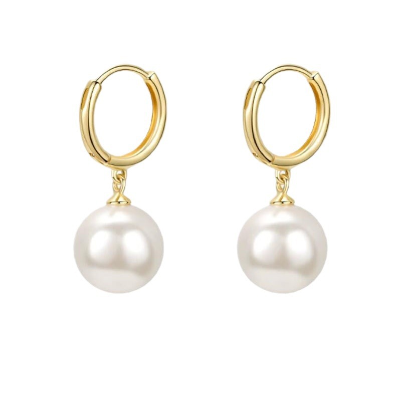 Go to a place with the breeze. Liu Yifei's same style of star earrings, pearl, niche ear buckles, light luxury, high-end earrings and earrings Item Picture