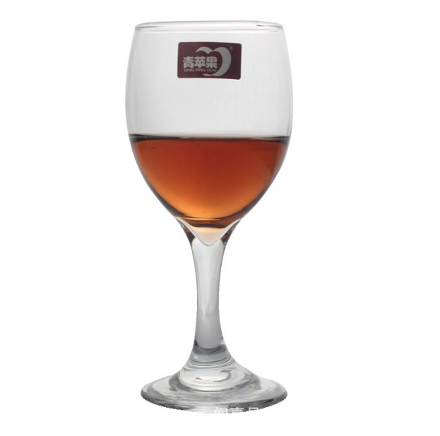 Wholesale of glass red wine stilt cups, household wine, juice and beverage cups, hotel LOGO stilt glass cups Item Picture