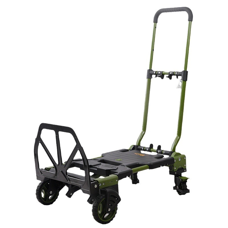 Shunhe folding trolley, transporter, dual-purpose hand-pulled trolley, portable luggage trolley, silent wheels FW-90TP Item Picture