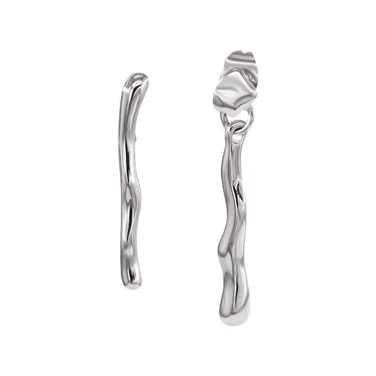 Niche design sense, minimalist style irregular earrings, a new trend in 2025, versatile and high-end stud earrings Item Picture