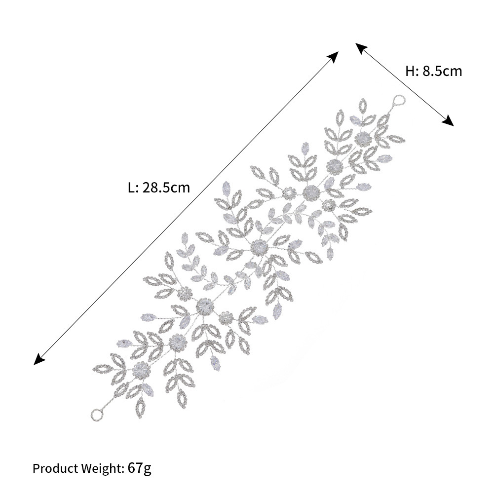 Cross-border European and American accessories, exaggerated wedding dresses, photo studio portraits, headwear, luxurious zircon full diamond hair bands, Middle Eastern bride hair bands Item Picture