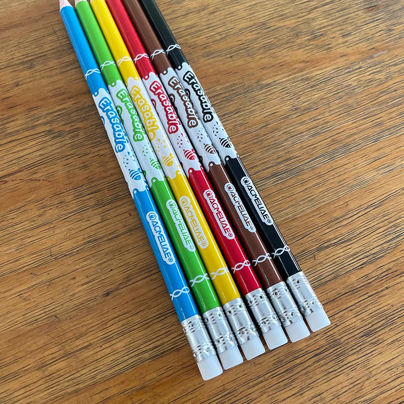 ACMELIAE erasable color pencil for children set of 6pcs Specification drawing