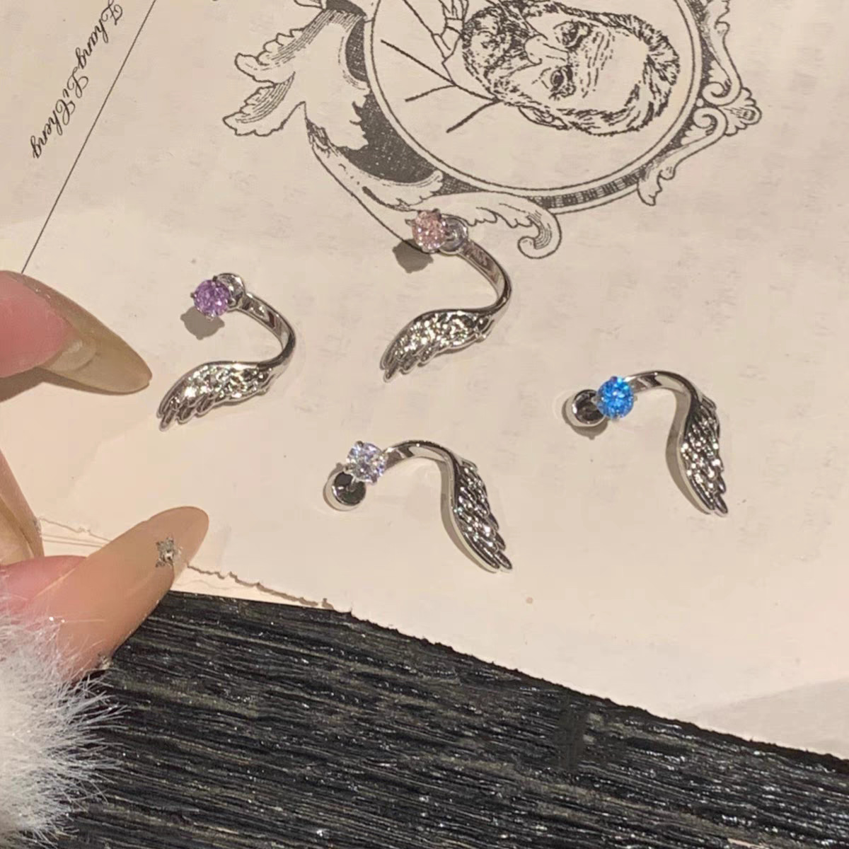The stunning angelic wing ear stud earrings and earrings are unique and niche in Instagram full figure
