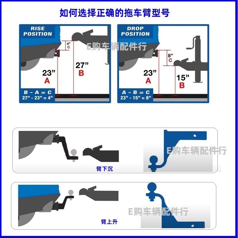 2-inch, 3-inch, 4-inch, 5-inch, 6-inch, 7-inch, 8-inch, 9-inch trailer arm connection rod, ball truck rear tractor, hook details Picture