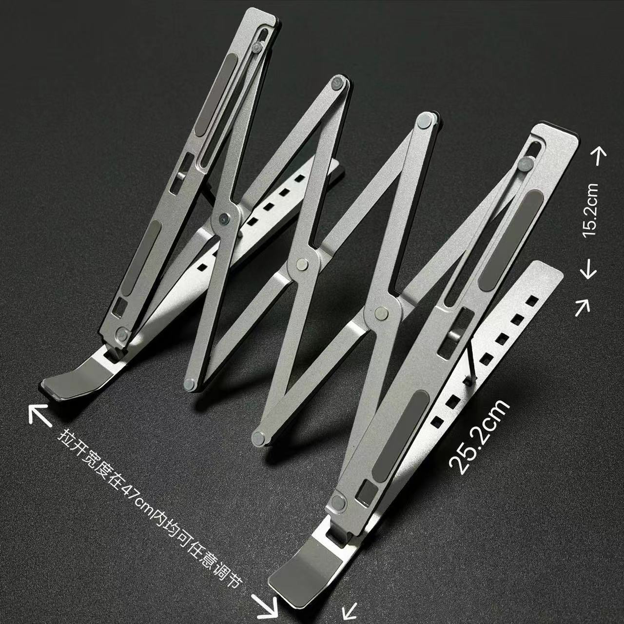 Cross-border aluminum alloy N6 computer stand, portable lifting, folding and adjustable notebook tablet stand for heat dissipation Specification drawing