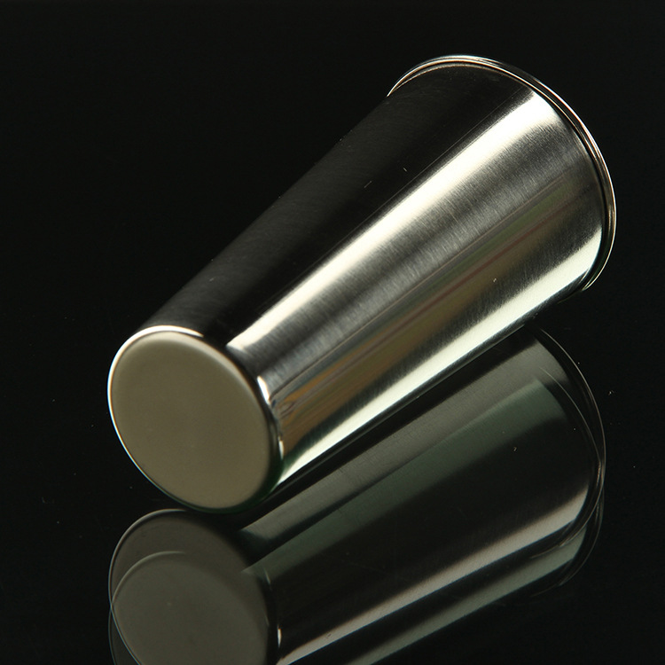 Wholesale of creative stainless steel wine glasses, beer glasses, portable mini cups, stainless steel mouth cups and slender long cups Specification drawing